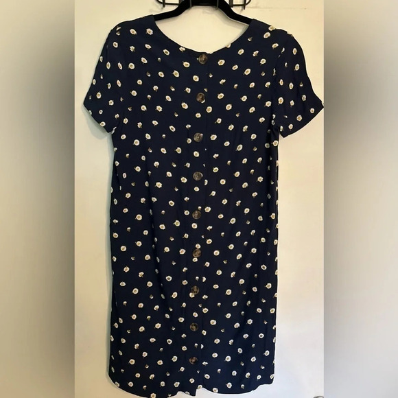 Madewell Womens Floral Dress XS Pockets Buttons Down Back 100% Viscose - Picture 5 of 8